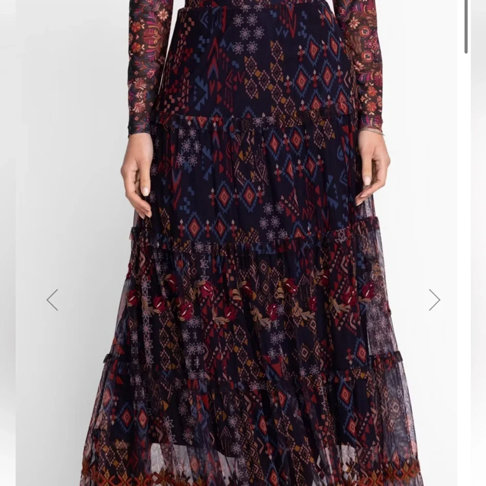 Johnny Was Arcellis Tiered Skirt - Picture 3 of 7